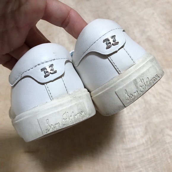 Sam Edelman Eda White Leather Sneakers Size 6.5 - Picture 7 of 8